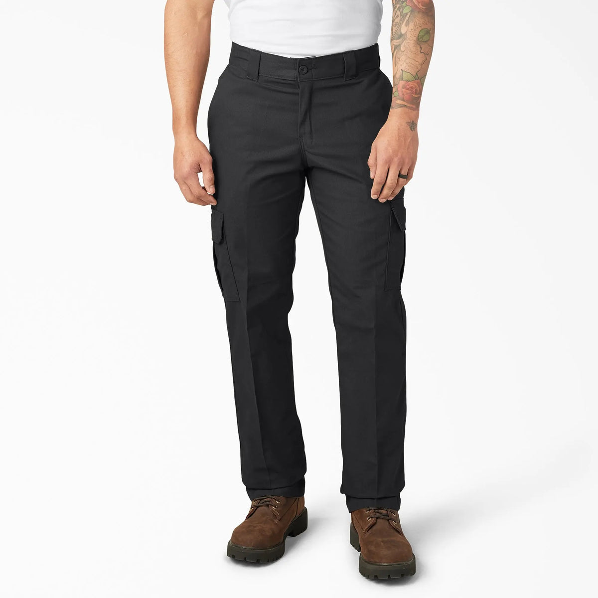 Men’s FLEX Regular Fit Cargo Work Pants – Stretch Comfort, Straight Leg & Expandable Pockets