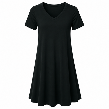 Women's Casual T-Shirt Loungewear Dresses with Pockets, Clothing Short Sleeves Pajama Dress