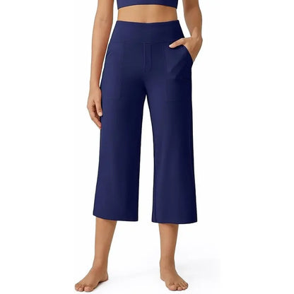 Women’s Capri Yoga Pants Soft Stretch Lightweight High Waist Leggings for Summer Casual Daily Wear Lounge Pants