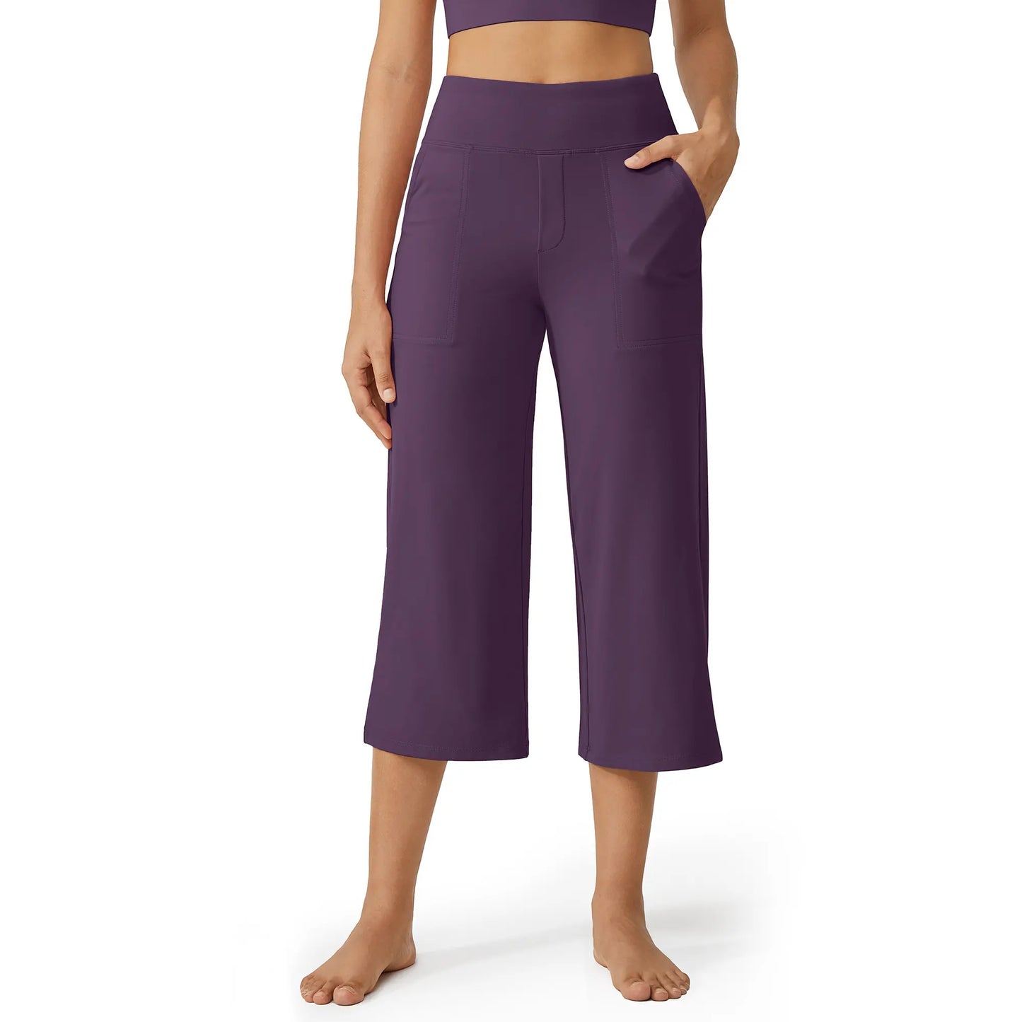 Women’s Capri Yoga Pants Soft Stretch Lightweight High Waist Leggings for Summer Casual Daily Wear Lounge Pants