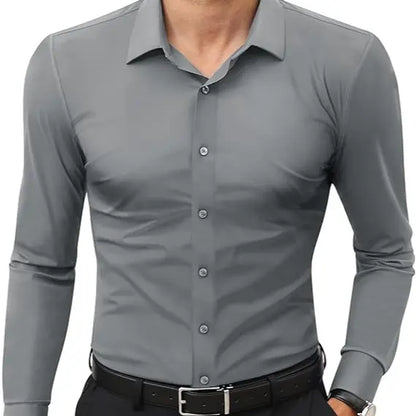 Men's Slim Fit Dress Shirt | Stretch Business Casual Button Down
