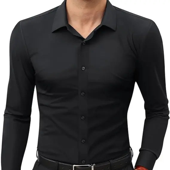 Men's Slim Fit Dress Shirt | Stretch Business Casual Button Down