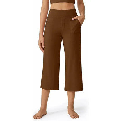 Women’s Capri Yoga Pants Soft Stretch Lightweight High Waist Leggings for Summer Casual Daily Wear Lounge Pants