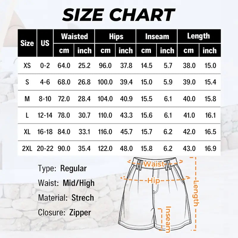 Women High Waisted A Line Bermuda Denim Shorts Stretchy 2026 Summer Casual Bottoms Summer Vibes