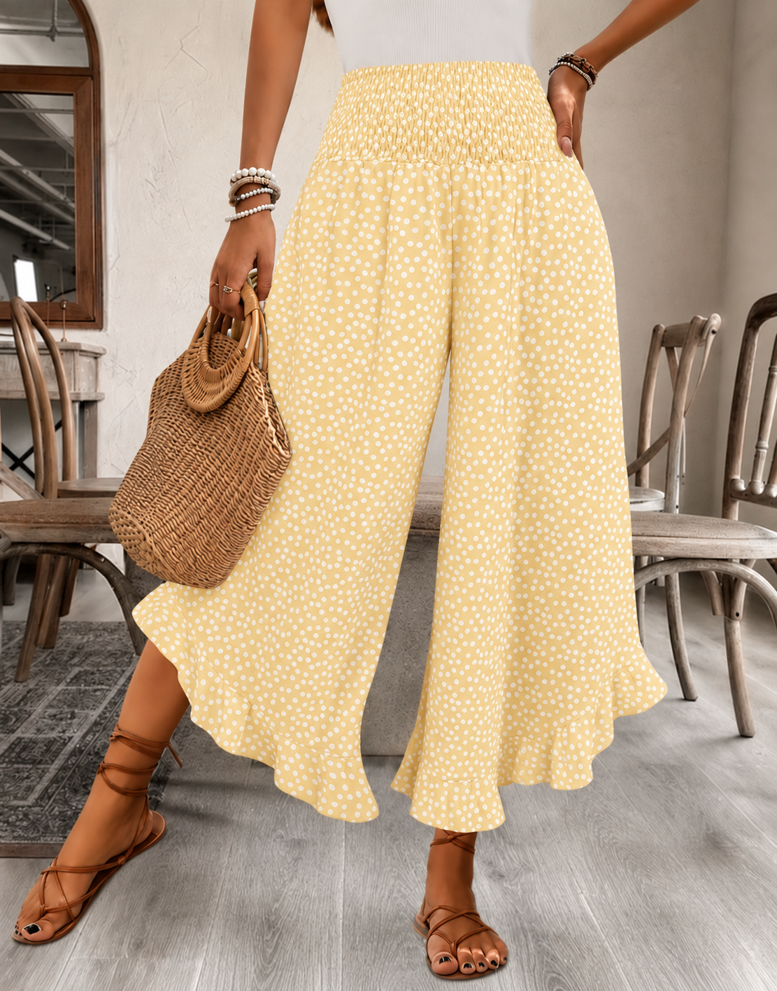Women’s Flowy Wide-Leg Pants – High-Waisted, Lightweight & Comfortable