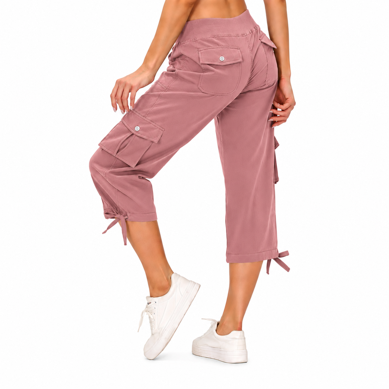 Women's Lightweight Cargo Capri Pants with Pockets – Comfy Casual & Outdoor Pants