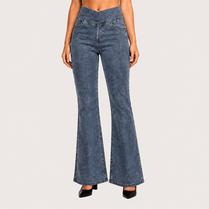 Women’s Stretchy High-Waisted Flare Jeans