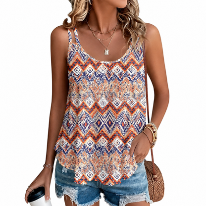 Women's Lightweight Spaghetti Strap Tank Top | Loose Fit Scoop Neck Summer Beach Cami