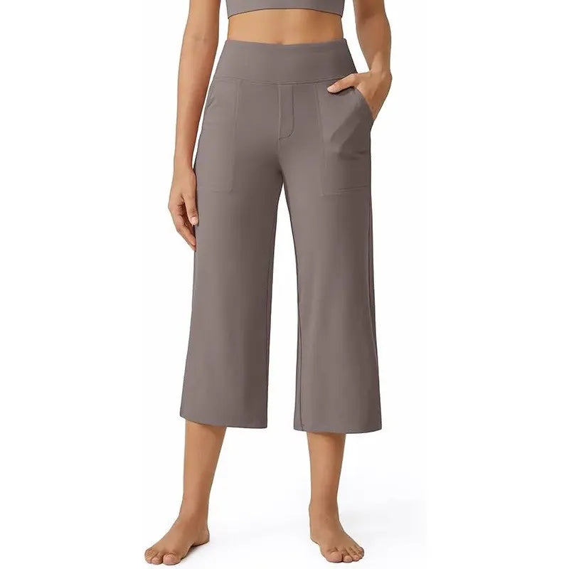 Women’s Capri Yoga Pants Soft Stretch Lightweight High Waist Leggings for Summer Casual Daily Wear Lounge Pants