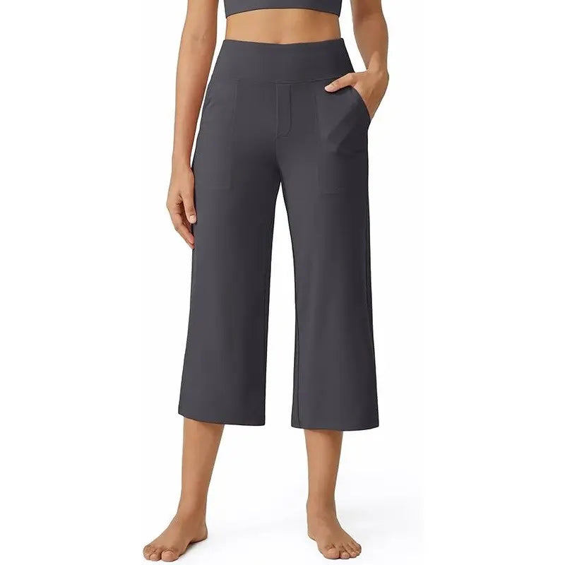 Women’s Capri Yoga Pants Soft Stretch Lightweight High Waist Leggings for Summer Casual Daily Wear Lounge Pants