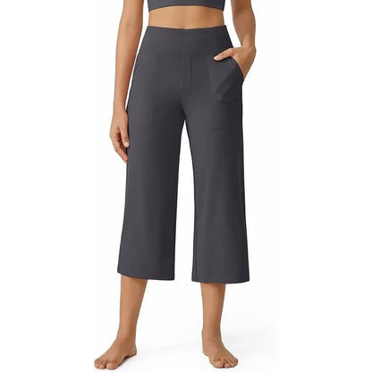 Women’s Capri Yoga Pants Soft Stretch Lightweight High Waist Leggings for Summer Casual Daily Wear Lounge Pants