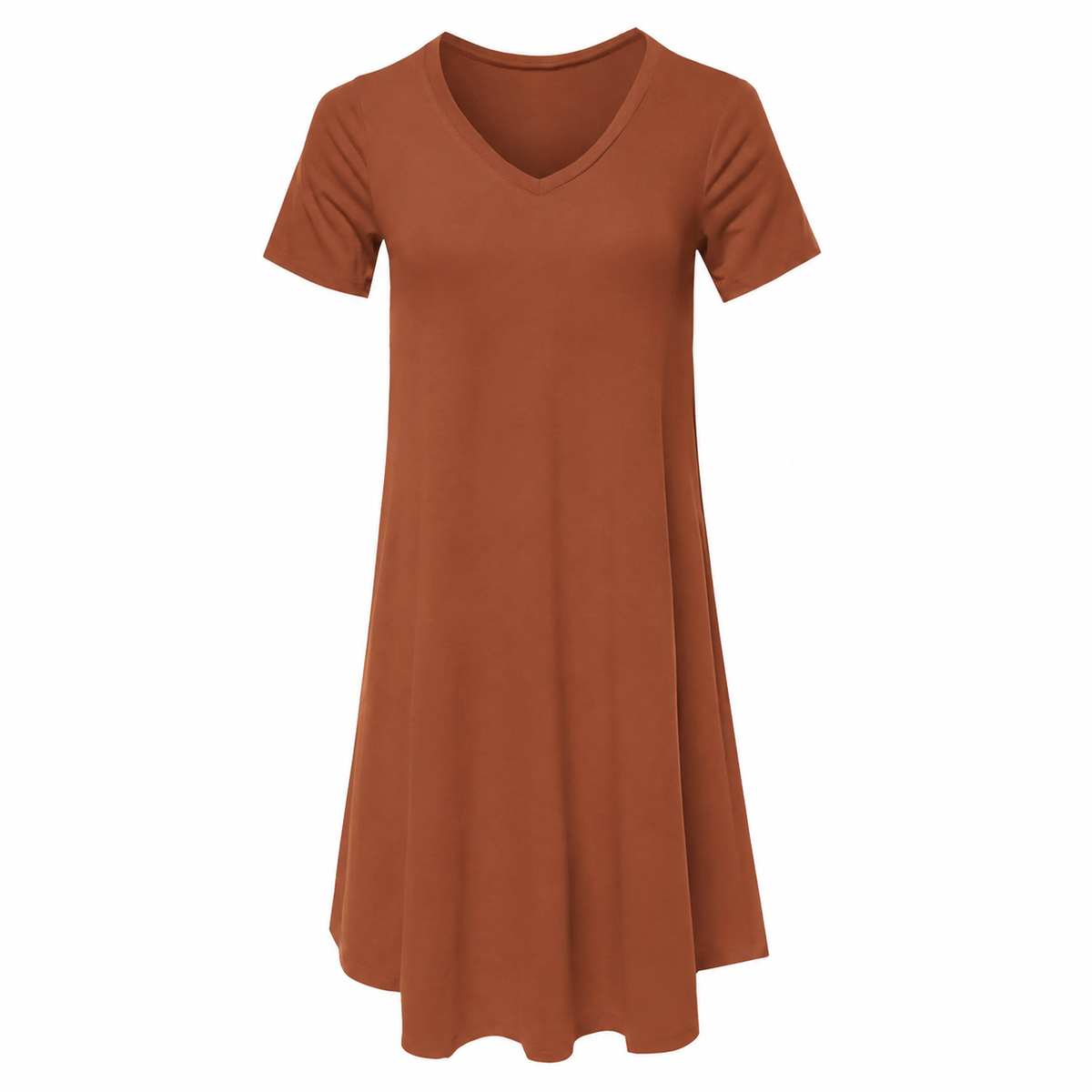 Women's Casual T-Shirt Loungewear Dresses with Pockets, Clothing Short Sleeves Pajama Dress