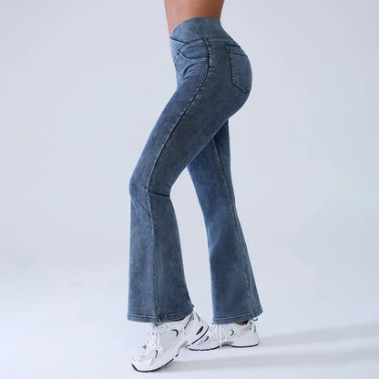 Women’s Stretchy High-Waisted Flare Jeans