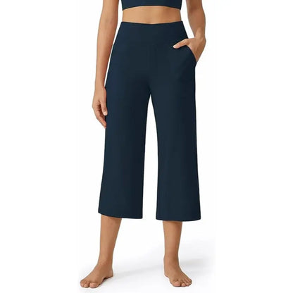 Women’s Capri Yoga Pants Soft Stretch Lightweight High Waist Leggings for Summer Casual Daily Wear Lounge Pants