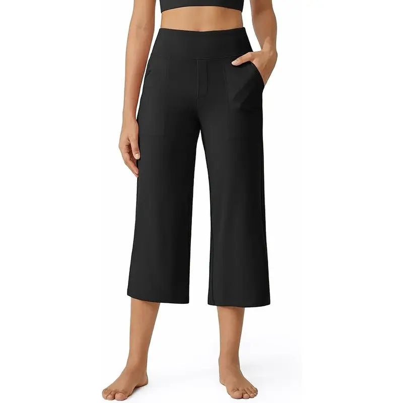 Women’s Capri Yoga Pants Soft Stretch Lightweight High Waist Leggings for Summer Casual Daily Wear Lounge Pants