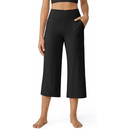 Women’s Capri Yoga Pants Soft Stretch Lightweight High Waist Leggings for Summer Casual Daily Wear Lounge Pants