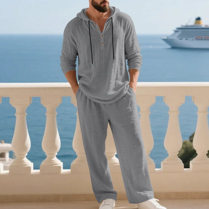 Men's Hooded Casual Loose Top & Pants 2-Piece Set