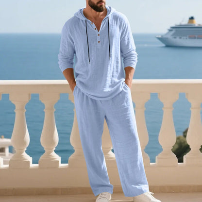 Men's Hooded Casual Loose Top & Pants 2-Piece Set