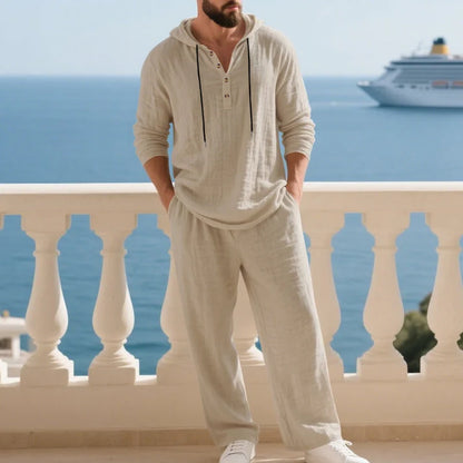 Men's Hooded Casual Loose Top & Pants 2-Piece Set